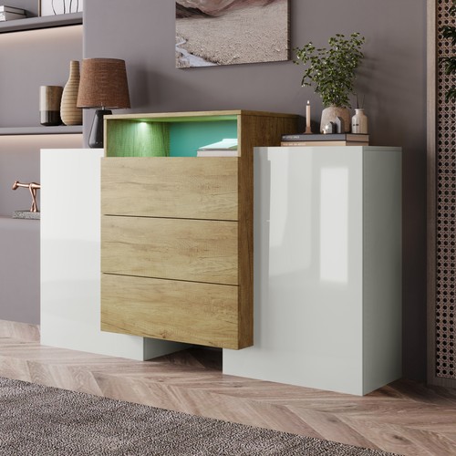 Hochglanz weiß sideboard - sideboard, mit