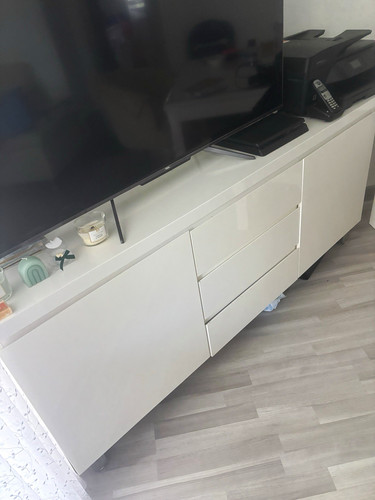 Sideboard weiß hochglanz 2 - weiß, hochglanz,