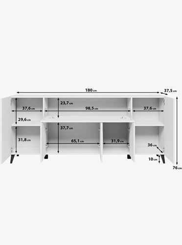 Sideboard anrichte weiß - sideboard/anrichte,