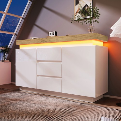 Hochglanz led sideboard - hochglanz,