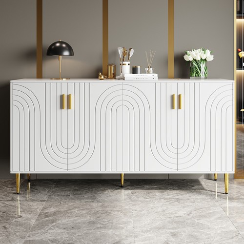 Weiß golden sideboard - +golden,